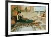 The Tiger Skin, c.1895-John William Godward-Framed Giclee Print