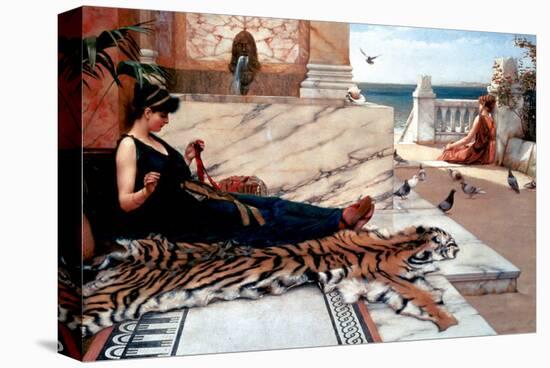 The Tiger Skin-John William Godward-Stretched Canvas