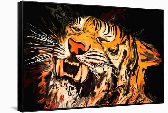 The Tiger-Rabi Khan-Framed Stretched Canvas