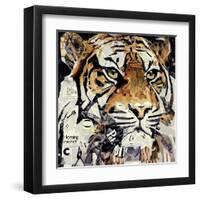 The Tiger-James Grey-Framed Art Print