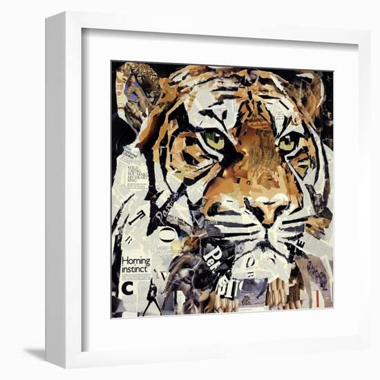 The Tiger-James Grey-Framed Art Print