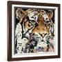 The Tiger-James Grey-Framed Art Print