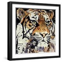 The Tiger-James Grey-Framed Art Print