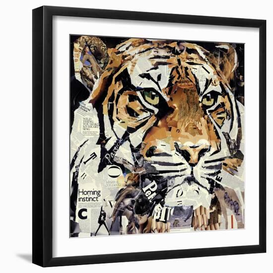 The Tiger-James Grey-Framed Art Print