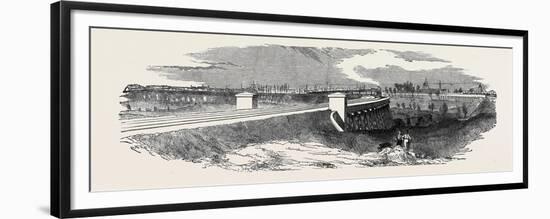 The Timber Viaduct from Cooper's Bridge, the South-Eastern Railway-null-Framed Premium Giclee Print