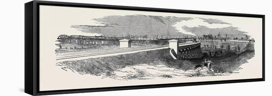 The Timber Viaduct from Cooper's Bridge, the South-Eastern Railway-null-Framed Stretched Canvas