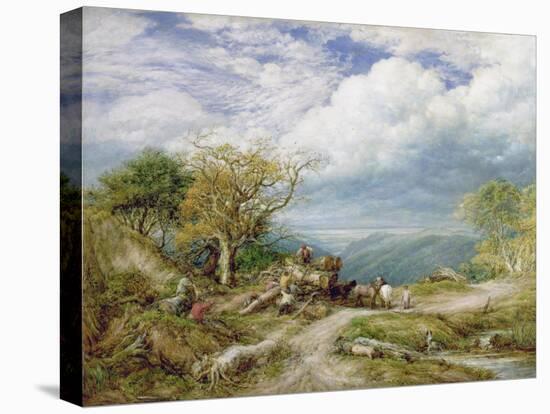 The Timber Waggon, 1872-John Linnell-Stretched Canvas