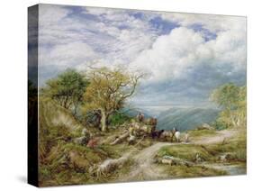 The Timber Waggon, 1872-John Linnell-Stretched Canvas