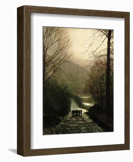 The Timber Waggon-John Atkinson Grimshaw-Framed Giclee Print