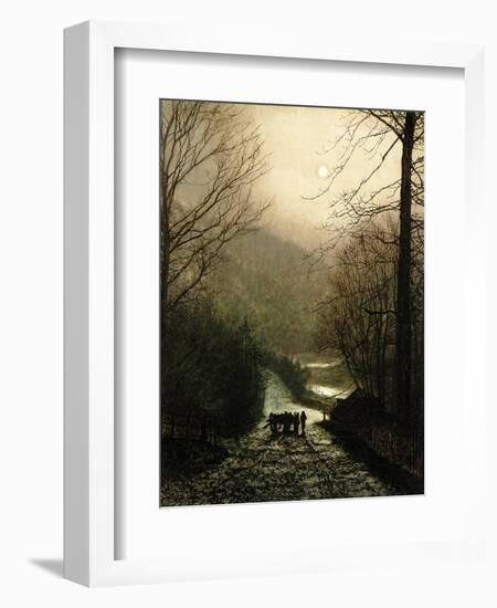 The Timber Waggon-John Atkinson Grimshaw-Framed Giclee Print