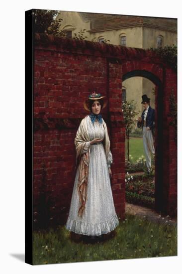 The Time and the Place, 1917 (Lover's Rendezvous)-Edmund Blair Leighton-Stretched Canvas