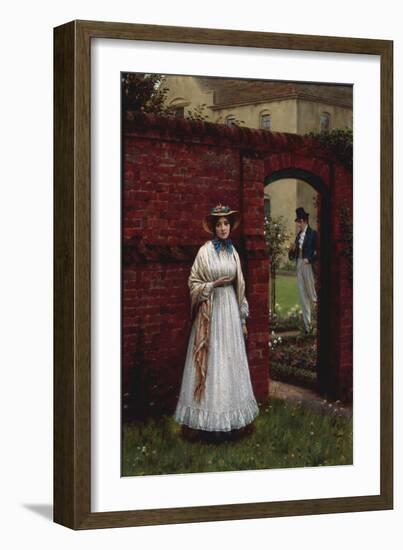 The Time and the Place, 1917 (Lover's Rendezvous)-Edmund Blair Leighton-Framed Giclee Print