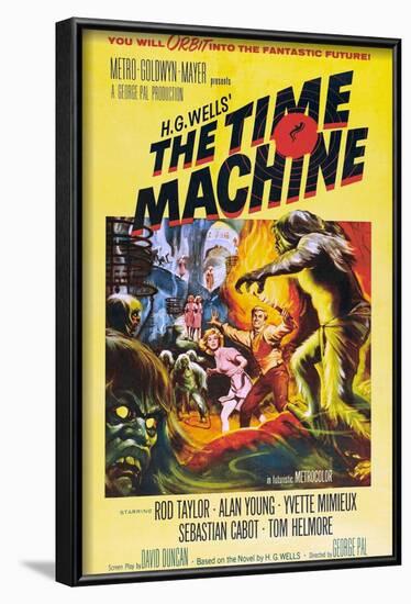 The Time Machine, From Left Center: Yvette Mimieux, Rod Taylor, 1960-null-Framed Art Print