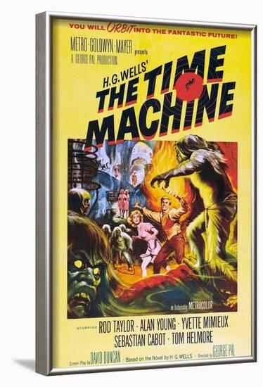 The Time Machine, From Left Center: Yvette Mimieux, Rod Taylor, 1960-null-Framed Art Print