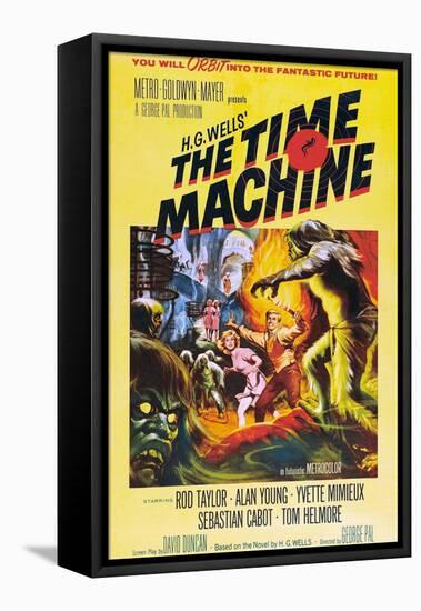 The Time Machine, From Left Center: Yvette Mimieux, Rod Taylor, 1960-null-Framed Stretched Canvas