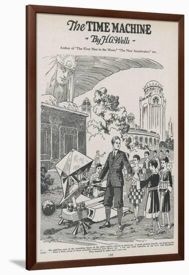 The Time Machine the Time Traveller Arrives-Frank R. Paul-Framed Art Print