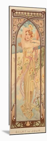 The Times of the Day: Brightness of Day, 1899-Alphonse Mucha-Mounted Premium Giclee Print