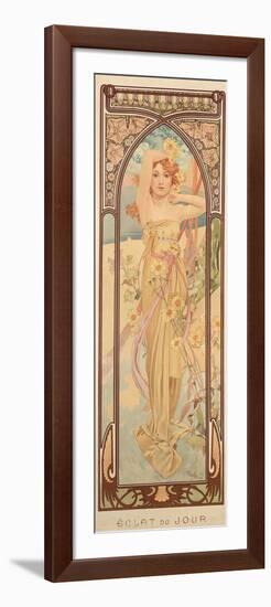 The Times of the Day: Brightness of Day, 1899-Alphonse Mucha-Framed Premium Giclee Print