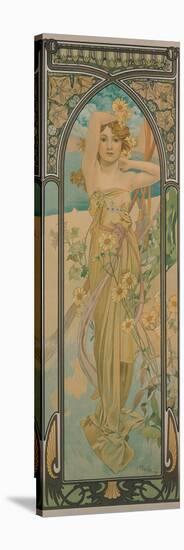 The Times of the Day: Brightness of Day, 1899-Alphonse Mucha-Stretched Canvas