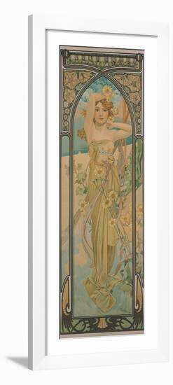 The Times of the Day: Brightness of Day, 1899-Alphonse Mucha-Framed Premium Giclee Print