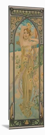 The Times of the Day: Brightness of Day, 1899-Alphonse Mucha-Mounted Premium Giclee Print