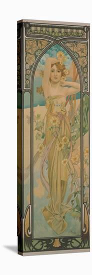 The Times of the Day: Brightness of Day, 1899-Alphonse Mucha-Stretched Canvas