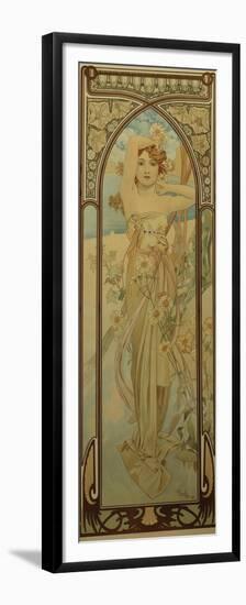 The Times of the Day: Daytime Dash-Alphonse Mucha-Framed Premium Giclee Print