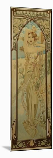 The Times of the Day: Daytime Dash-Alphonse Mucha-Mounted Premium Giclee Print