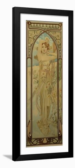 The Times of the Day: Daytime Dash-Alphonse Mucha-Framed Giclee Print