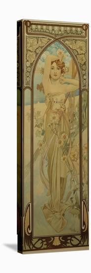 The Times of the Day: Daytime Dash-Alphonse Mucha-Stretched Canvas