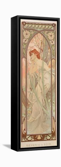 The Times of the Day: Evening Contemplation, 1899-Alphonse Mucha-Framed Stretched Canvas