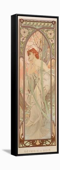 The Times of the Day: Evening Contemplation, 1899-Alphonse Mucha-Framed Stretched Canvas