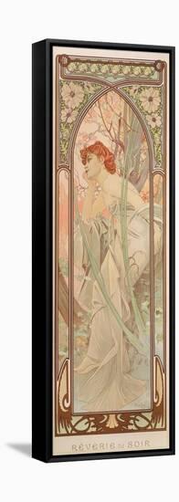 The Times of the Day: Evening Contemplation, 1899-Alphonse Mucha-Framed Stretched Canvas