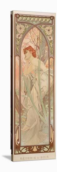 The Times of the Day: Evening Contemplation, 1899-Alphonse Mucha-Stretched Canvas