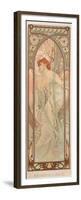 The Times of the Day: Evening Contemplation, 1899-Alphonse Mucha-Framed Premium Giclee Print