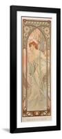 The Times of the Day: Evening Contemplation, 1899-Alphonse Mucha-Framed Premium Giclee Print