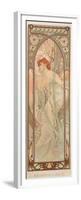 The Times of the Day: Evening Contemplation, 1899-Alphonse Mucha-Framed Premium Giclee Print