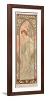 The Times of the Day: Evening Contemplation, 1899-Alphonse Mucha-Framed Premium Giclee Print