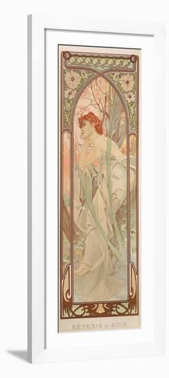 The Times of the Day: Evening Contemplation, 1899-Alphonse Mucha-Framed Giclee Print