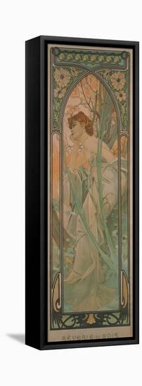 The Times of the Day: Evening Contemplation, 1899-Alphonse Mucha-Framed Stretched Canvas