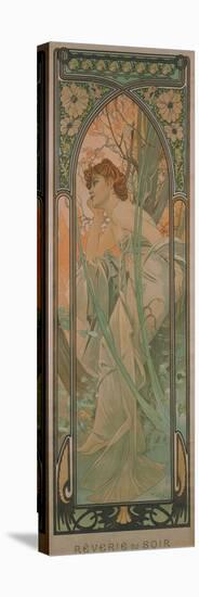 The Times of the Day: Evening Contemplation, 1899-Alphonse Mucha-Stretched Canvas