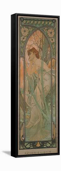 The Times of the Day: Evening Contemplation, 1899-Alphonse Mucha-Framed Stretched Canvas