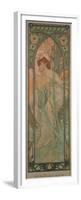 The Times of the Day: Evening Contemplation, 1899-Alphonse Mucha-Framed Premium Giclee Print