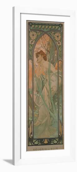 The Times of the Day: Evening Contemplation, 1899-Alphonse Mucha-Framed Giclee Print