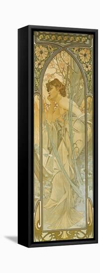 The Times of the Day: Evening Dream-Alphonse Mucha-Framed Stretched Canvas