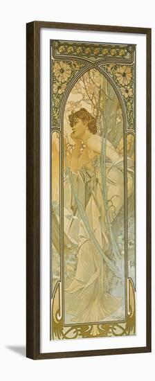 The Times of the Day: Evening Dream-Alphonse Mucha-Framed Premium Giclee Print