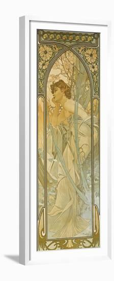 The Times of the Day: Evening Dream-Alphonse Mucha-Framed Premium Giclee Print