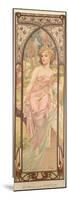 The Times of the Day: Morning Awakening, 1899-Alphonse Mucha-Mounted Giclee Print