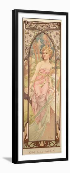 The Times of the Day: Morning Awakening, 1899-Alphonse Mucha-Framed Premium Giclee Print