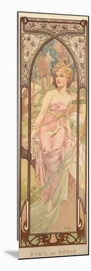 The Times of the Day: Morning Awakening, 1899-Alphonse Mucha-Mounted Premium Giclee Print